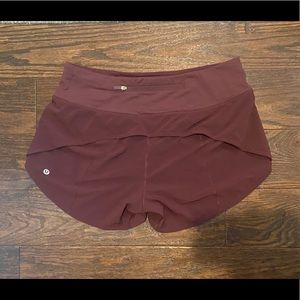 Lululemon speed up shorts 2.5” (Size 8)